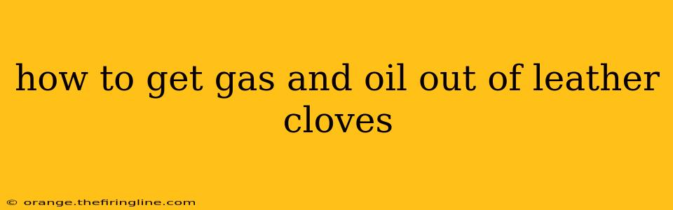 how to get gas and oil out of leather cloves