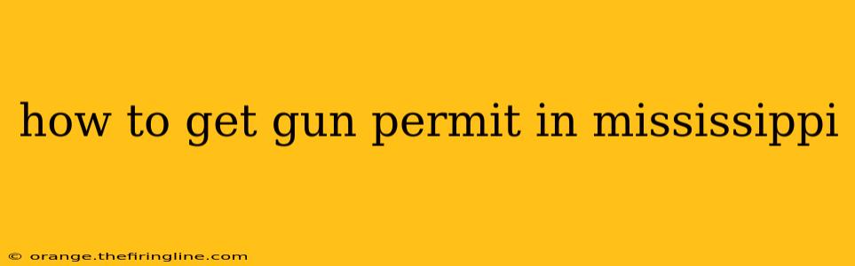 how to get gun permit in mississippi