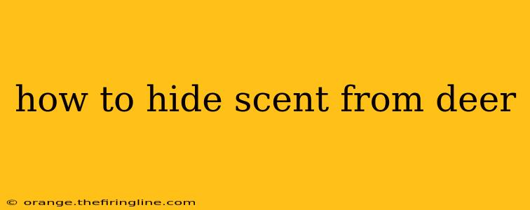 how to hide scent from deer