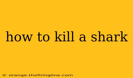 how to kill a shark