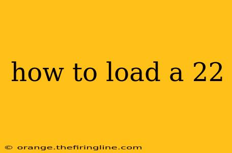 how to load a 22