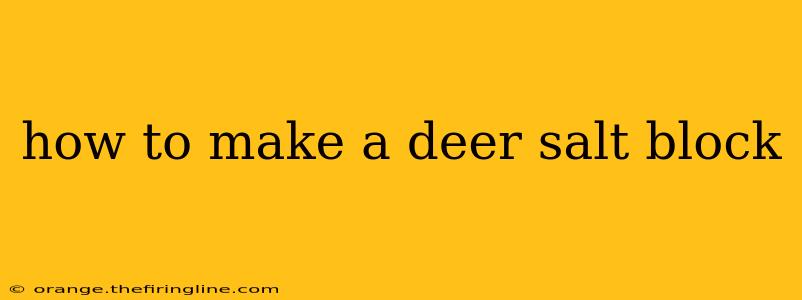 how to make a deer salt block