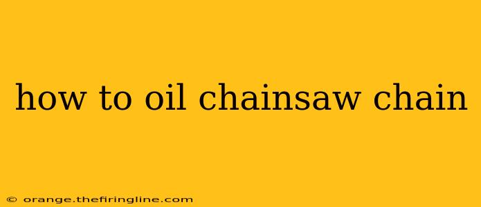 how to oil chainsaw chain