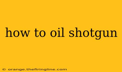 how to oil shotgun