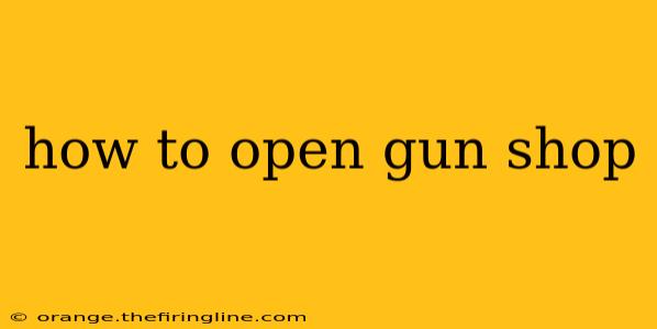 how to open gun shop