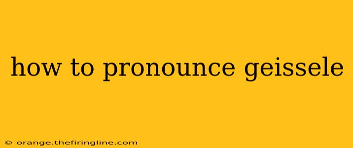 how to pronounce geissele