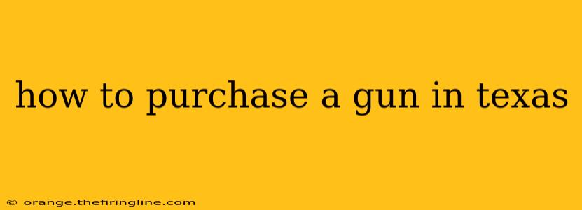 how to purchase a gun in texas