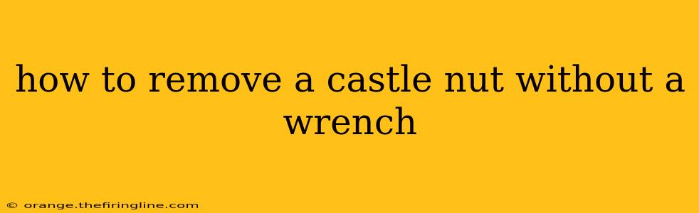 how to remove a castle nut without a wrench