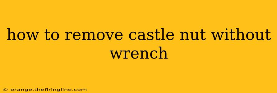 how to remove castle nut without wrench