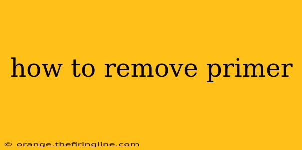 how to remove primer