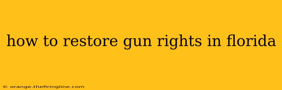 how to restore gun rights in florida