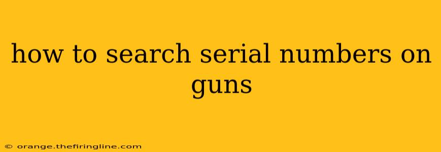 how to search serial numbers on guns