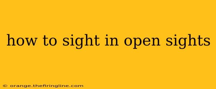 how to sight in open sights