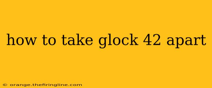 how to take glock 42 apart