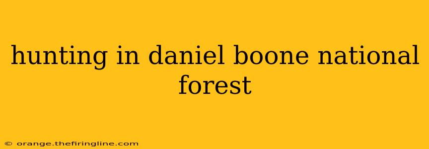 hunting in daniel boone national forest