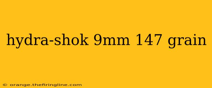 hydra-shok 9mm 147 grain