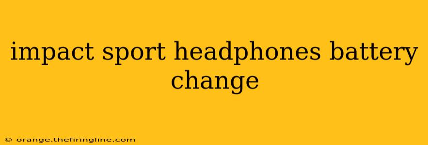 impact sport headphones battery change