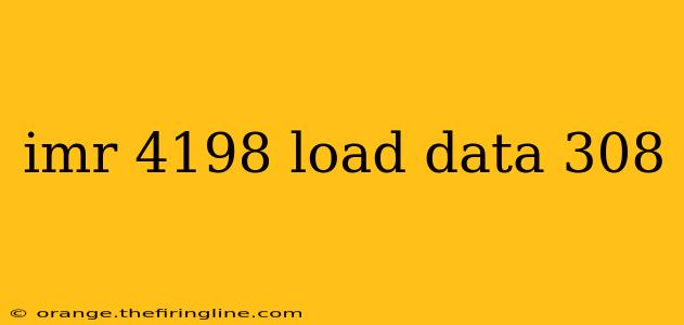 imr 4198 load data 308