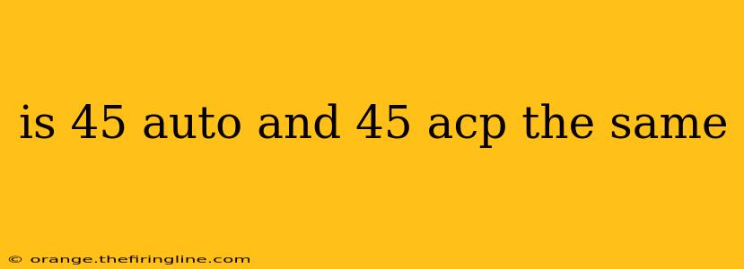 is 45 auto and 45 acp the same