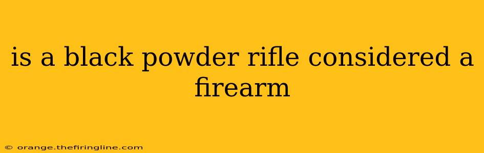 is a black powder rifle considered a firearm