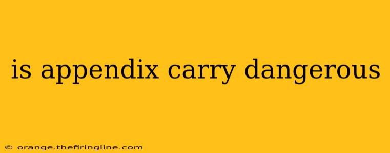 is appendix carry dangerous