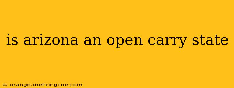 is arizona an open carry state