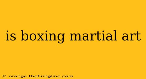 is boxing martial art