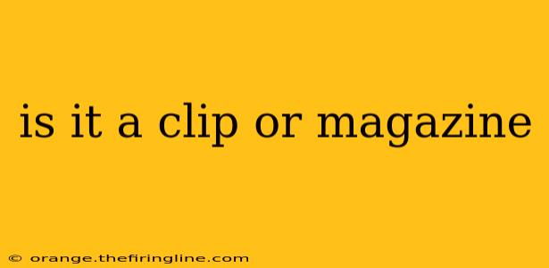 is it a clip or magazine