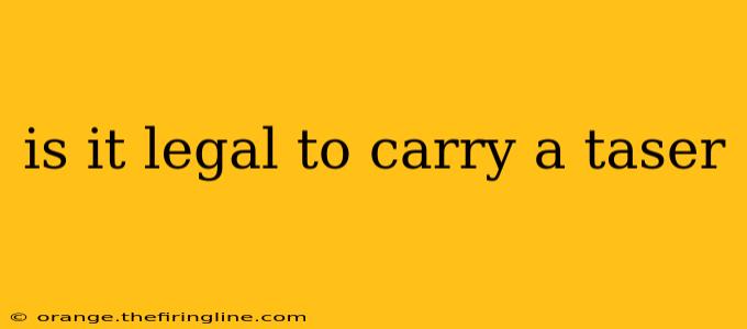 is it legal to carry a taser