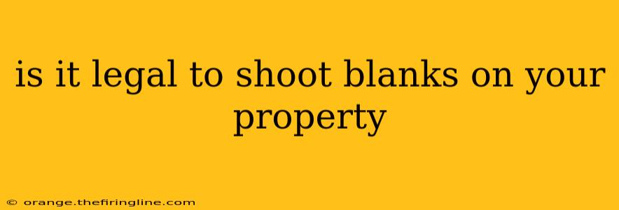 is it legal to shoot blanks on your property