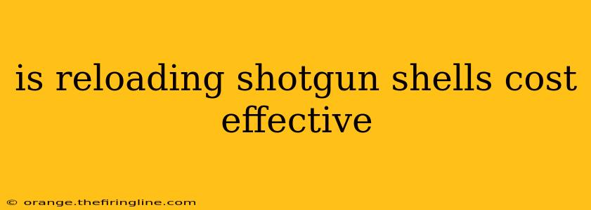 is reloading shotgun shells cost effective