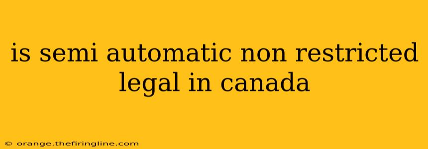 is semi automatic non restricted legal in canada