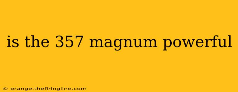 is the 357 magnum powerful