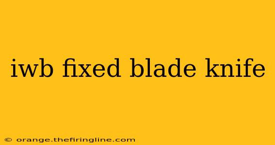 iwb fixed blade knife