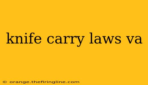 knife carry laws va