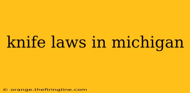 knife laws in michigan