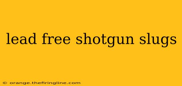 lead free shotgun slugs