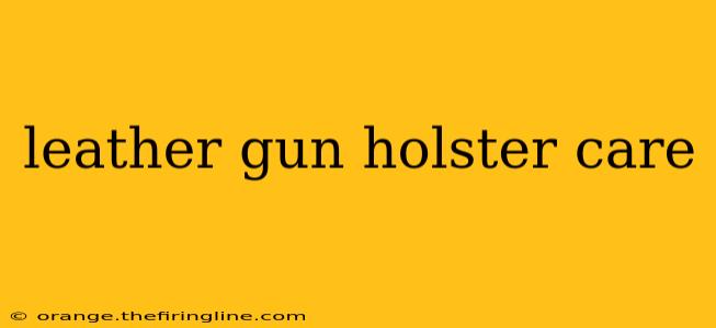 leather gun holster care