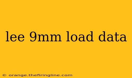 lee 9mm load data