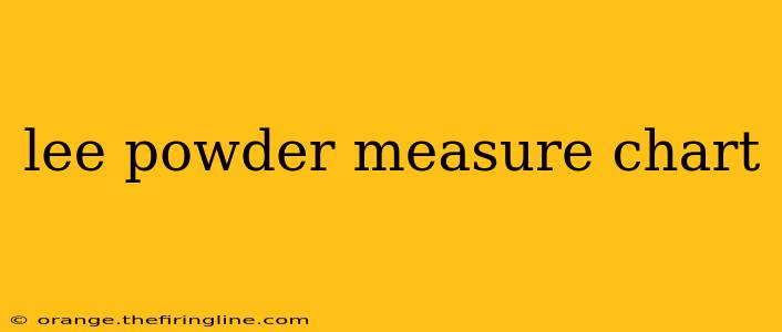 lee powder measure chart