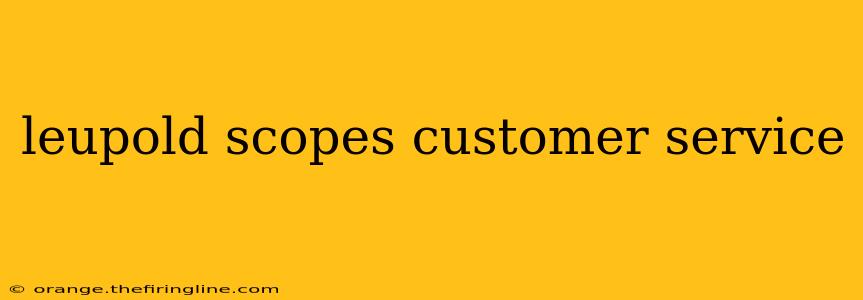 leupold scopes customer service