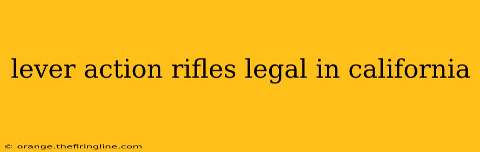 lever action rifles legal in california