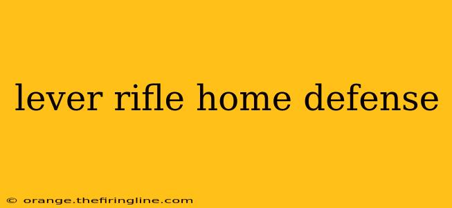 lever rifle home defense