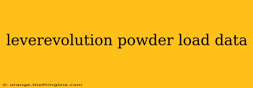 leverevolution powder load data