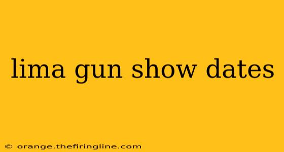 lima gun show dates