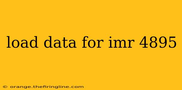 load data for imr 4895