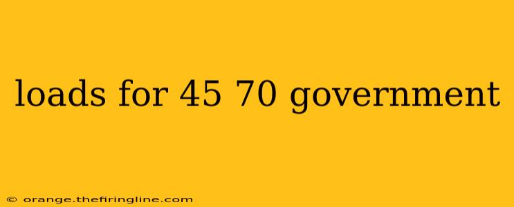 loads for 45 70 government