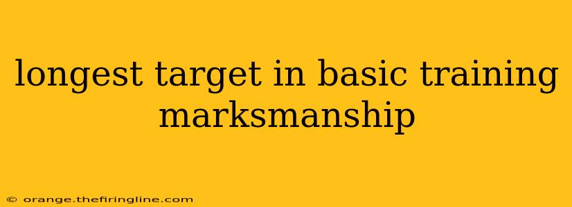 longest target in basic training marksmanship