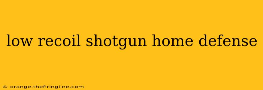 low recoil shotgun home defense