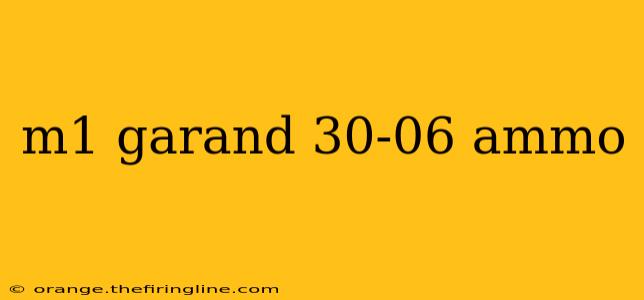 m1 garand 30-06 ammo